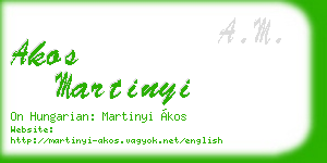akos martinyi business card